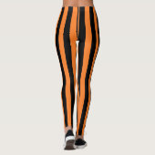 Leggings Rayures oranges et noires verticales (Dos)