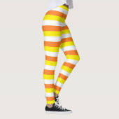 Leggings Rayures oranges, jaunes et blanches (Droite)