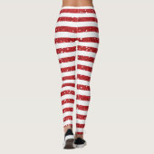 Leggings Rayures Pailletées Rouges (Dos)