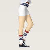 Leggings Rayures patriotiques drôles d'étoiles de jambes de (Droite)