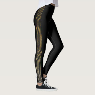 Leggings Rayures pointues d'or