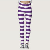 Leggings Rayures pourpres et blanches (Devant)