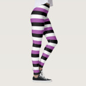 Leggings Rayures pourpres, noires, blanches (Droite)