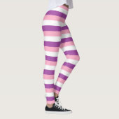 Leggings Rayures pourpres, roses et blanches (Droite)