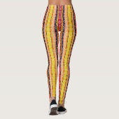 Leggings Rayures Rétro et Cœurs Multi Couleurs (Dos)