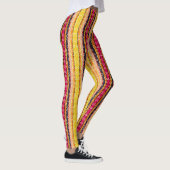 Leggings Rayures Rétro et Cœurs Multi Couleurs (Droite)