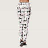 Leggings Rayures Rose Blanc Noir (Dos)