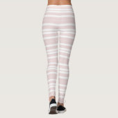 Leggings rayures rose et blanche (Dos)