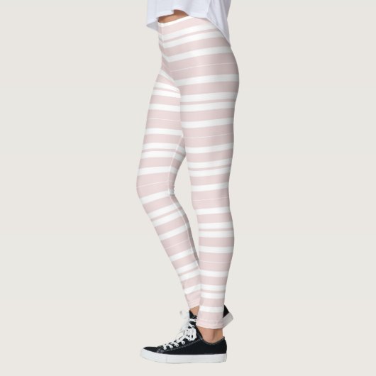 Leggings rayures rose et blanche (Gauche)