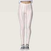 Leggings rayures rose et blanche (Devant)