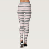 Leggings rayures rose et gris (Dos)