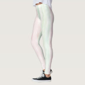 Leggings Rayures rose pêche et menthe (Gauche)