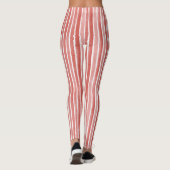 Leggings Rayures rose rouge (Dos)