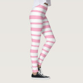 Leggings Rayures roses et blanches épaisses et minces (Droite)