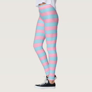 Leggings Rayures roses et bleues