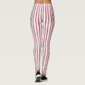 Leggings Rayures rouges blanches (Dos)
