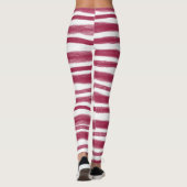 Leggings Rayures rouges Bordeaux (Dos)