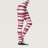 Leggings Rayures rouges Bordeaux (Droite)