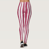 Leggings Rayures rouges Bordeaux (Dos)