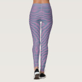 Leggings Rayures sarcelle et rose (Dos)