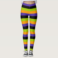 Rayures sorcières vert noir orange violet Hallowee