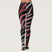 Leggings Rayures SpaceTime arrachées - Corail/Blanc (Dos)