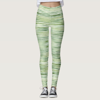 Leggings Rayures Vertes