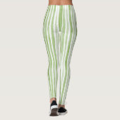 Leggings Rayures Vertes Blanches (Dos)