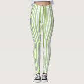 Leggings Rayures Vertes Blanches (Devant)