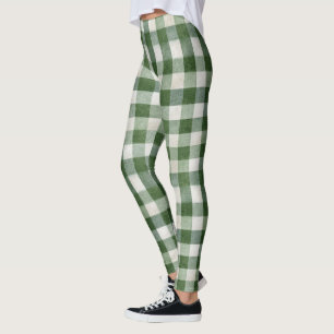 Leggings Rayures vertes crème