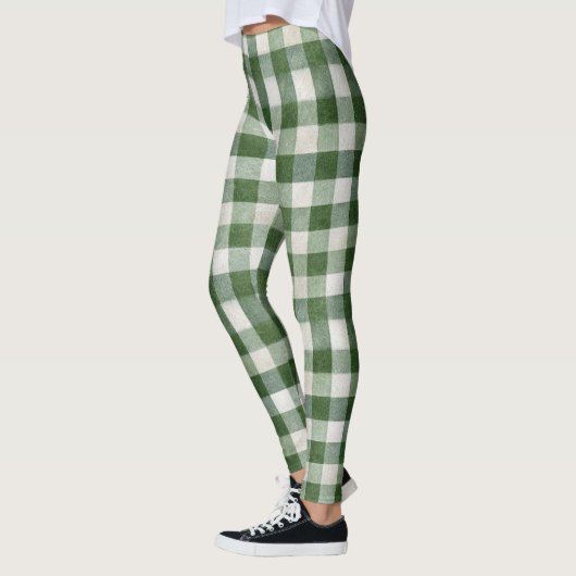 Leggings Rayures vertes crème (Gauche)