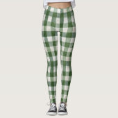 Leggings Rayures vertes crème (Devant)