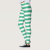 Leggings Rayures vertes et blanches d'Aqua (Gauche)