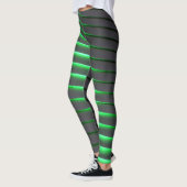 Leggings Rayures vertes et noires vibrantes (Gauche)
