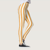 Leggings Rayures verticales orange vif et blanc - esthétiqu (Droite)