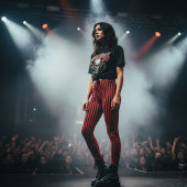 Leggings Rayures verticales rouges et noires