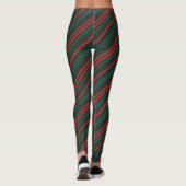 Leggings Rayures Verts Foncés et Rouges Foncés (Dos)