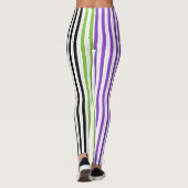 Leggings Rayures Violet Vert Noir (Dos)