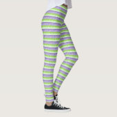 Leggings Rayures violettes et vertes (Droite)