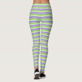 Leggings Rayures violettes et vertes (Dos)