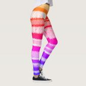 Leggings rayures vives de couleurs vives rayées chic tricot (Droite)