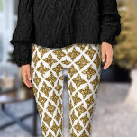 Leggings Razzle Dazzle Noël Glittery Gold Stars<br><div class="desc">Ce Noël Faux Parties scintillant Gold Stars Leggings a l'air si cool,  tendance et joli! Idéal pour porter avec un Top Festive et prêt à faire la fête ! Peut même être épuisé hors saison aussi.</div>