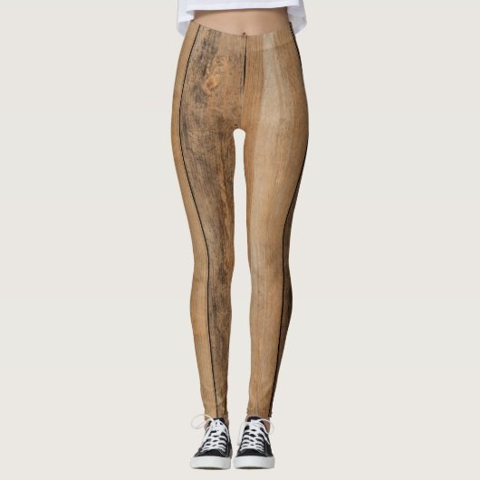Leggings réalistes au sol en bois (Devant)