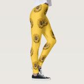 Leggings Realistic Minimal Sunflower Pattern (Droite)