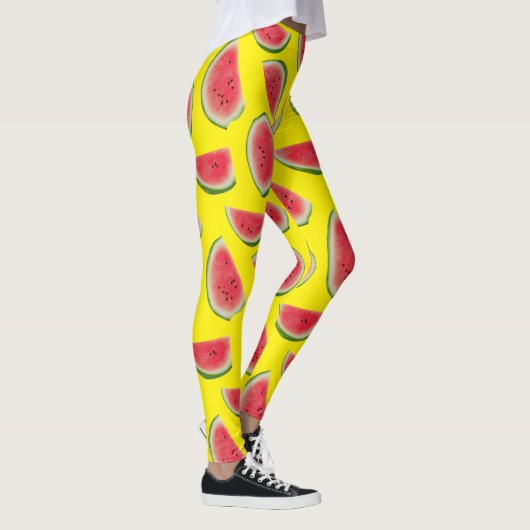 Leggings Realistic Watermelon Slice Pattern Design (Droite)