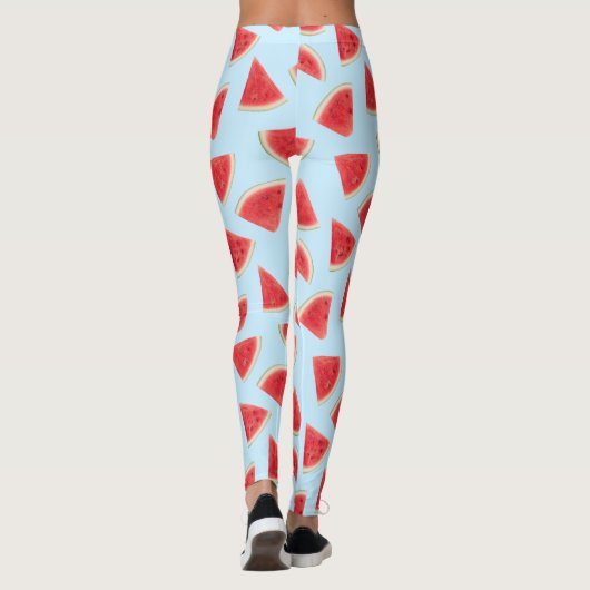 Leggings Realistic Watermelon Slice Summer Pattern (Dos)