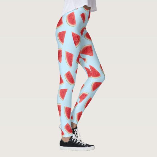 Leggings Realistic Watermelon Slice Summer Pattern (Droite)