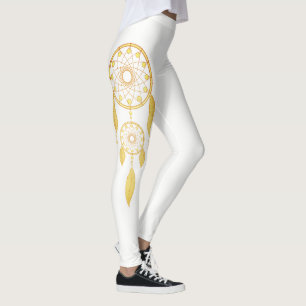 Leggings Receveur d'or de Bohème de rêve de plume