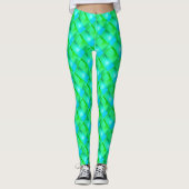 Leggings Rectangle bleu vert courbé ou rayures si mince? (Devant)