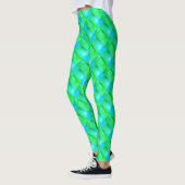 Leggings Rectangle bleu vert courbé ou rayures si mince? (Gauche)